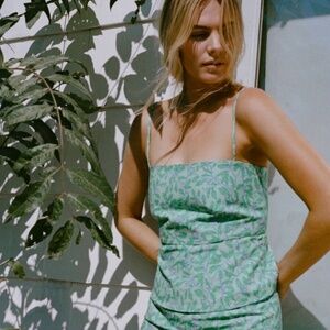 Coco Shop Slip Top in Green with Purple Limes XS